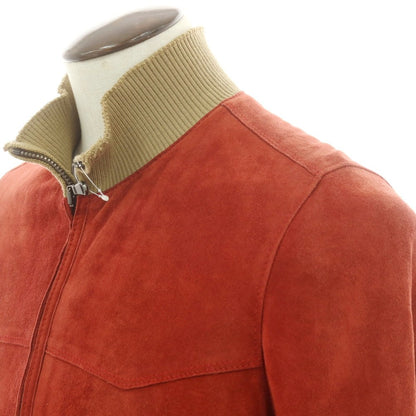 【中古】サルフラ Salfra ラム スエード ダブルジップ レザーブルゾン レッド【 50 】【 状態ランクC 】【 メンズ 】