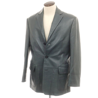 【中古】ジバンシィ GIVENCHY ラムレザー 3B カジュアルジャケット ダークグレー【 52 】【 状態ランクC 】【 メンズ 】