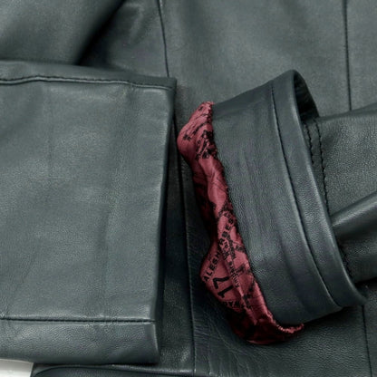 【中古】ジバンシィ GIVENCHY ラムレザー 3B カジュアルジャケット ダークグレー【 52 】【 状態ランクC 】【 メンズ 】