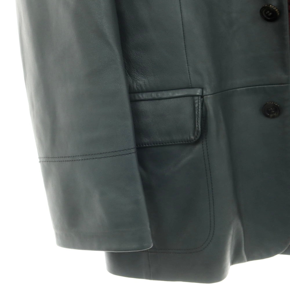 【中古】ジバンシィ GIVENCHY ラムレザー 3B カジュアルジャケット ダークグレー【 52 】【 状態ランクC 】【 メンズ 】