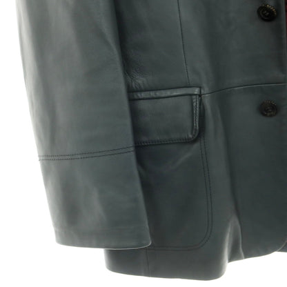 【中古】ジバンシィ GIVENCHY ラムレザー 3B カジュアルジャケット ダークグレー【 52 】【 状態ランクC 】【 メンズ 】