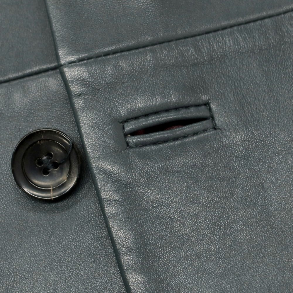 【中古】ジバンシィ GIVENCHY ラムレザー 3B カジュアルジャケット ダークグレー【 52 】【 状態ランクC 】【 メンズ 】