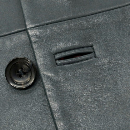 【中古】ジバンシィ GIVENCHY ラムレザー 3B カジュアルジャケット ダークグレー【 52 】【 状態ランクC 】【 メンズ 】