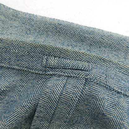 【中古】ラルディーニ LARDINI コットンナイロンリネン ヘリンボーン 3B カジュアルジャケット ブルーxホワイト【 52 】【 状態ランクD 】【 メンズ 】