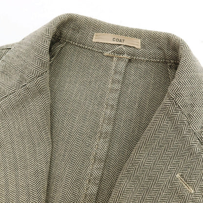 【中古】ボリオリ BOGLIOLI COAT コットン ヘリンボーン 3B カジュアルジャケット ダークベージュ【 52 】【 状態ランクC 】【 メンズ 】