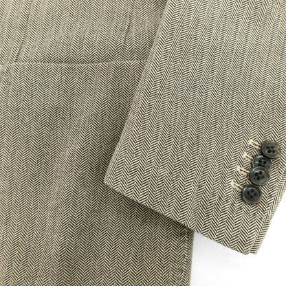 【中古】ボリオリ BOGLIOLI COAT コットン ヘリンボーン 3B カジュアルジャケット ダークベージュ【 52 】【 状態ランクC 】【 メンズ 】