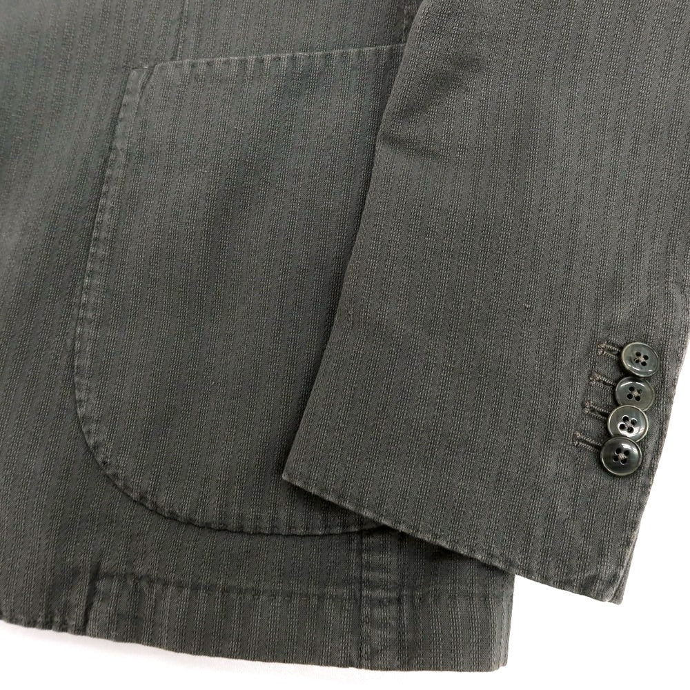 【中古】エルビーエム1911 L.B.M.1911 コットンリネン 2B カジュアルジャケット ダークグレー【 52 】【 状態ランクC 】【 メンズ 】