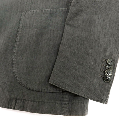 【中古】エルビーエム1911 L.B.M.1911 コットンリネン 2B カジュアルジャケット ダークグレー【 52 】【 状態ランクC 】【 メンズ 】