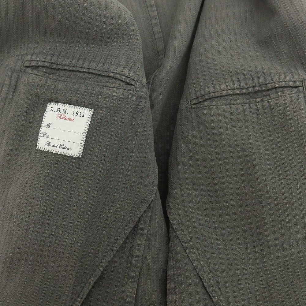 【中古】エルビーエム1911 L.B.M.1911 コットンリネン 2B カジュアルジャケット ダークグレー【 52 】【 状態ランクC 】【 メンズ 】