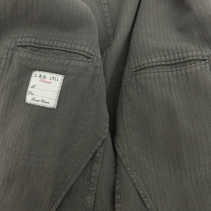 【中古】エルビーエム1911 L.B.M.1911 コットンリネン 2B カジュアルジャケット ダークグレー【 52 】【 状態ランクC 】【 メンズ 】