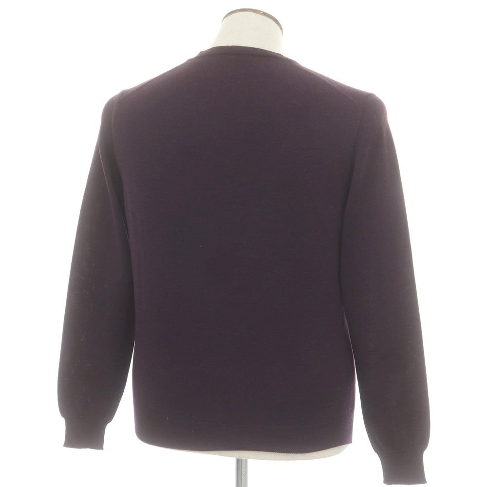 【中古】ザノーネ ZANONE ウール Vネック プルオーバーニット パープル【 50 】【 状態ランクB 】【 メンズ 】