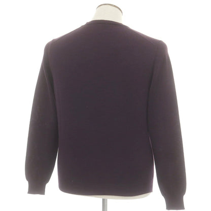 【中古】ザノーネ ZANONE ウール Vネック プルオーバーニット パープル【 50 】【 状態ランクB 】【 メンズ 】