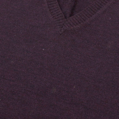 【中古】ザノーネ ZANONE ウール Vネック プルオーバーニット パープル【 50 】【 状態ランクB 】【 メンズ 】