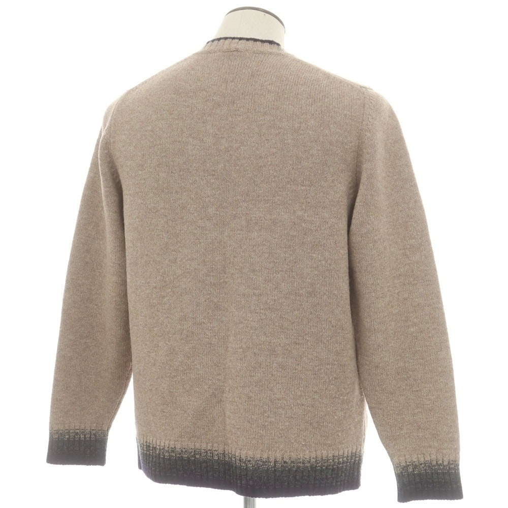 【中古】ザノーネ ZANONE ウール Vネック プルオーバーニット ブラウンベージュ系【 52 】【 状態ランクB 】【 メンズ 】