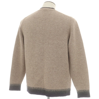 【中古】ザノーネ ZANONE ウール Vネック プルオーバーニット ブラウンベージュ系【 52 】【 状態ランクB 】【 メンズ 】