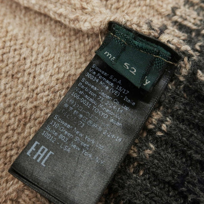 【中古】ザノーネ ZANONE ウール Vネック プルオーバーニット ブラウンベージュ系【 52 】【 状態ランクB 】【 メンズ 】