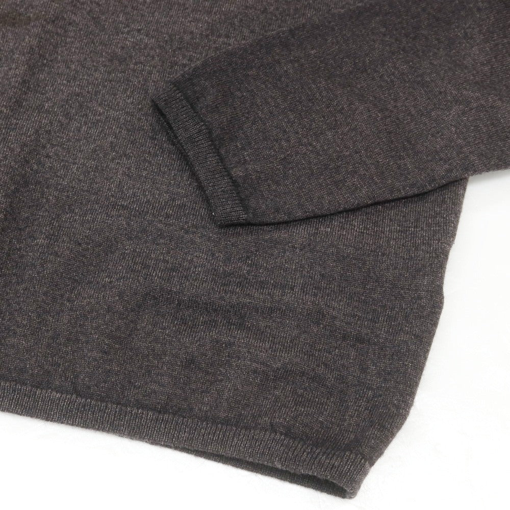 【中古】クルチアーニ CRUCIANI ガーメントダイ ウール Vネック プルオーバーニット ブラックブラウンメランジ【 50 】【 状態ランクC 】【 メンズ 】