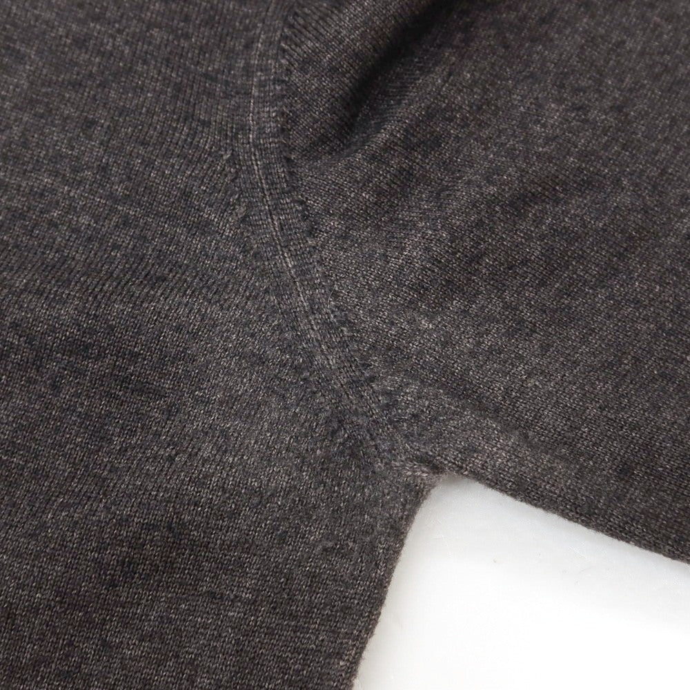 【中古】クルチアーニ CRUCIANI ガーメントダイ ウール Vネック プルオーバーニット ブラックブラウンメランジ【 50 】【 状態ランクC 】【 メンズ 】