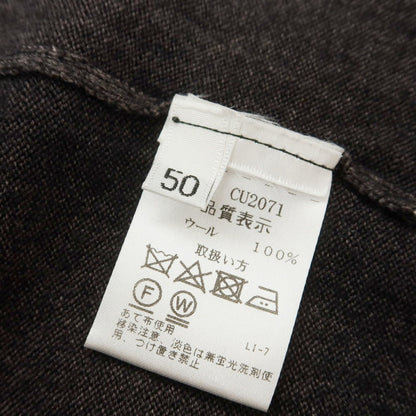 【中古】クルチアーニ CRUCIANI ガーメントダイ ウール Vネック プルオーバーニット ブラックブラウンメランジ【 50 】【 状態ランクC 】【 メンズ 】