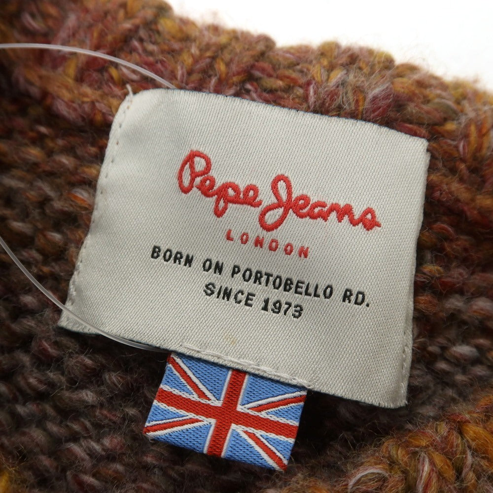 【中古】ペペ ジーンズ Pepe Jeans アクリルウール クルーネック プルオーバーニット マルチカラー【 M 】【 状態ランクC 】【 メンズ 】