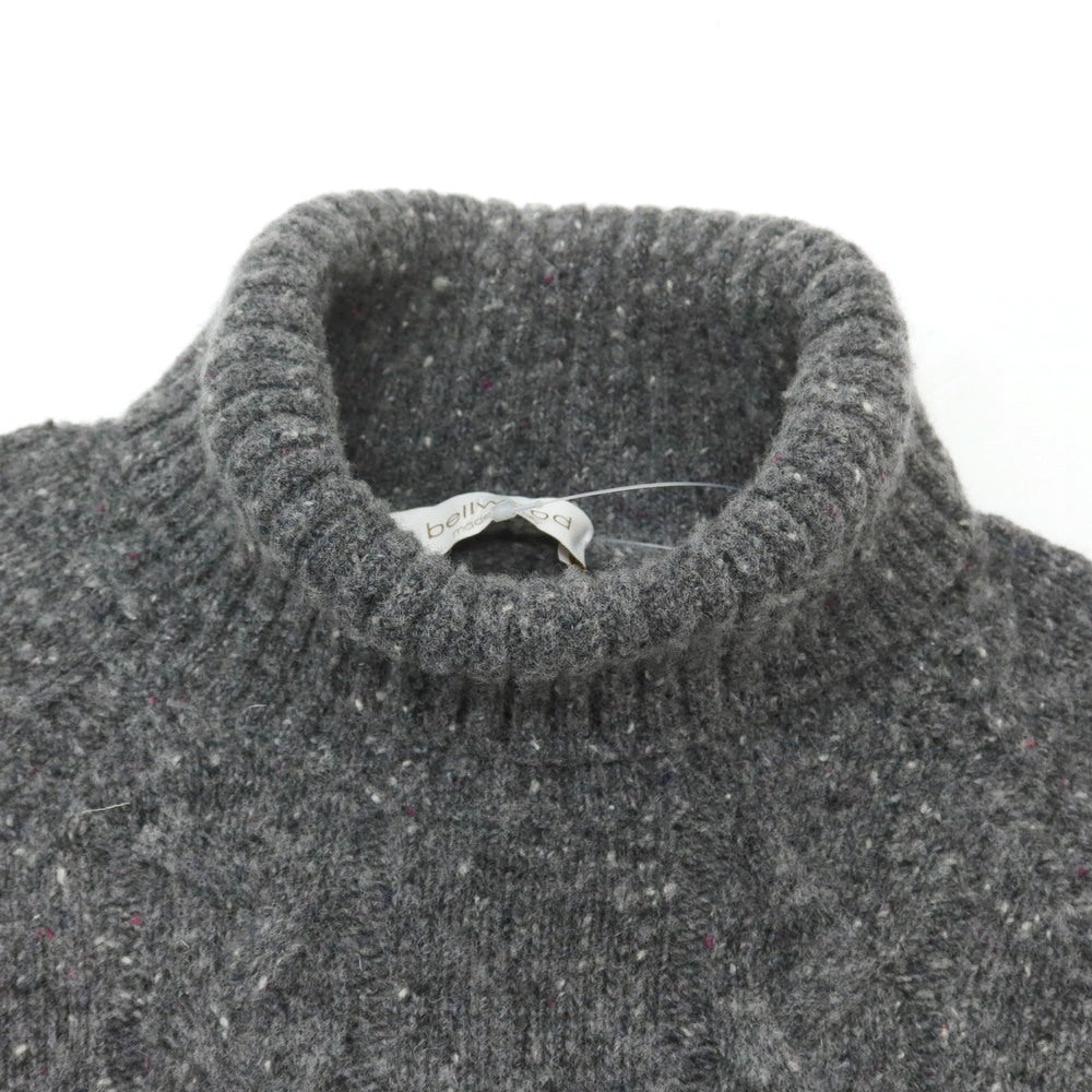 【中古】ベルウッド Bellwood ウールナイロン タートルネック プルオーバーニット グレー【 50 】【 状態ランクB 】【 メンズ 】