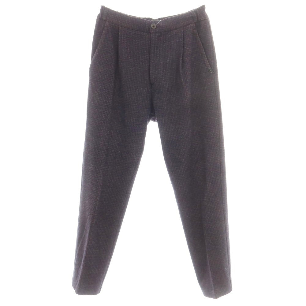 【中古】ティージャケット T-JACKET コットンウール ジャージー イージースラックスパンツ パープルxライトブラウン【 XL 】【 状態ランクB 】【 メンズ 】