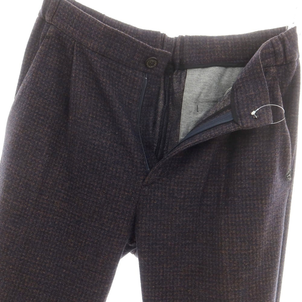 【中古】ティージャケット T-JACKET コットンウール ジャージー イージースラックスパンツ パープルxライトブラウン【サイズXL】【 状態ランクB 】【 メンズ 】[DPD]