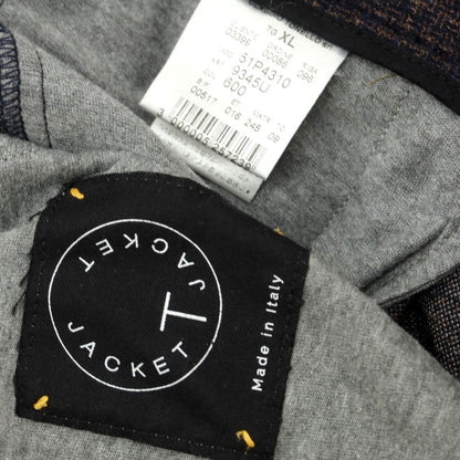 【中古】ティージャケット T-JACKET コットンウール ジャージー イージースラックスパンツ パープルxライトブラウン【 XL 】【 状態ランクB 】【 メンズ 】