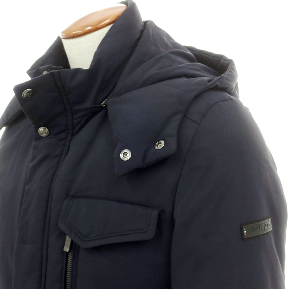 【中古】アレグリ Allegri ナイロンポリエステル ダウンコート ネイビー【 46 】【 状態ランクB 】【 メンズ 】