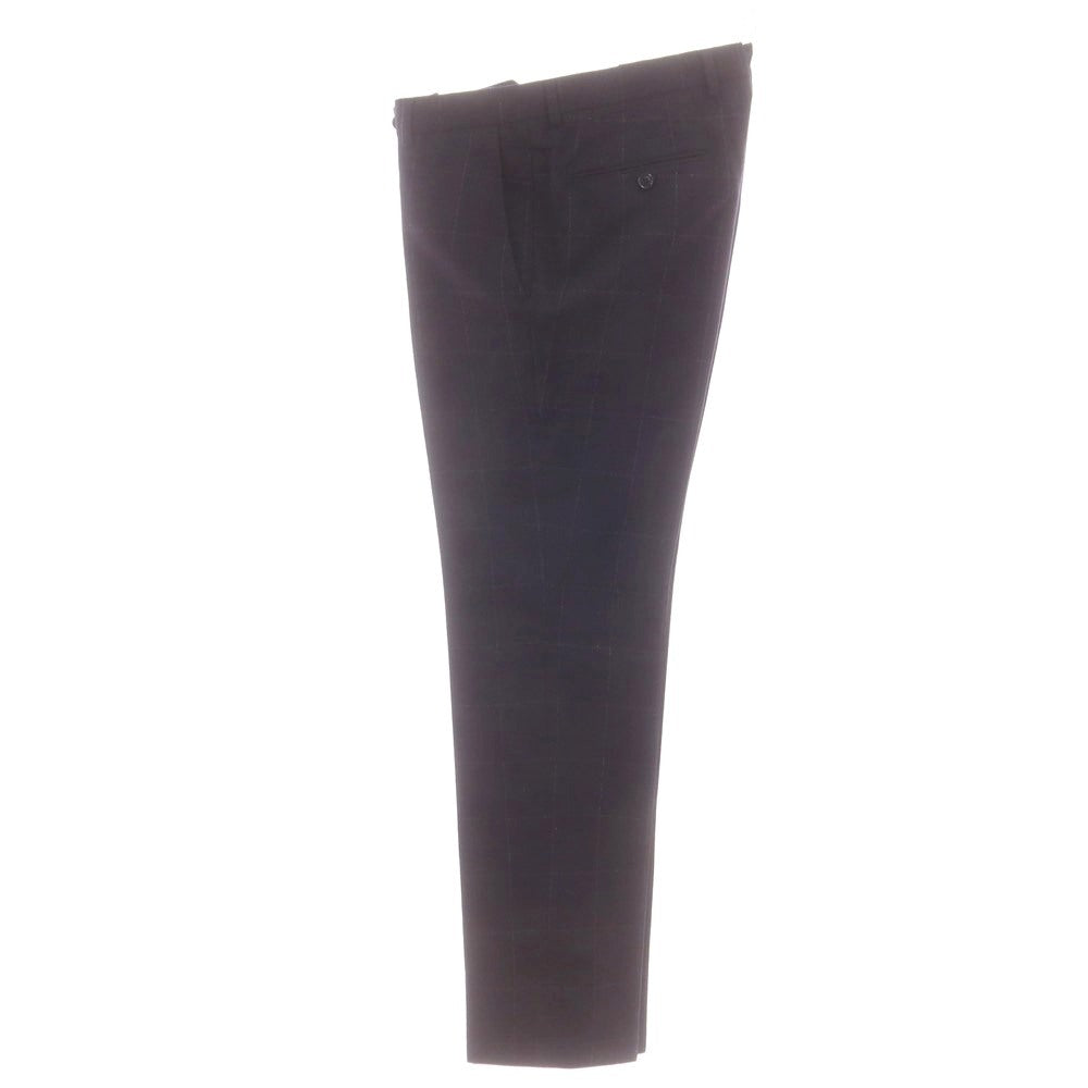 【中古】エルメネジルドゼニア Ermenegildo Zegna ウール チェック 3つボタンスーツ ネイビー【 46 】【 状態ランクB 】【 メンズ 】