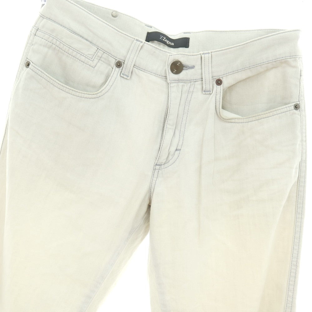 【中古】ジーゼニア Z Zegna コットンポリウレタン デニムパンツ ホワイトグレー【サイズ31】【 状態ランクC 】【 メンズ 】