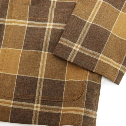 【中古】トゥモローランド TOMORROWLAND ウール チェック カバーオール ブラウンxベージュ【 M 】【 状態ランクA 】【 メンズ 】