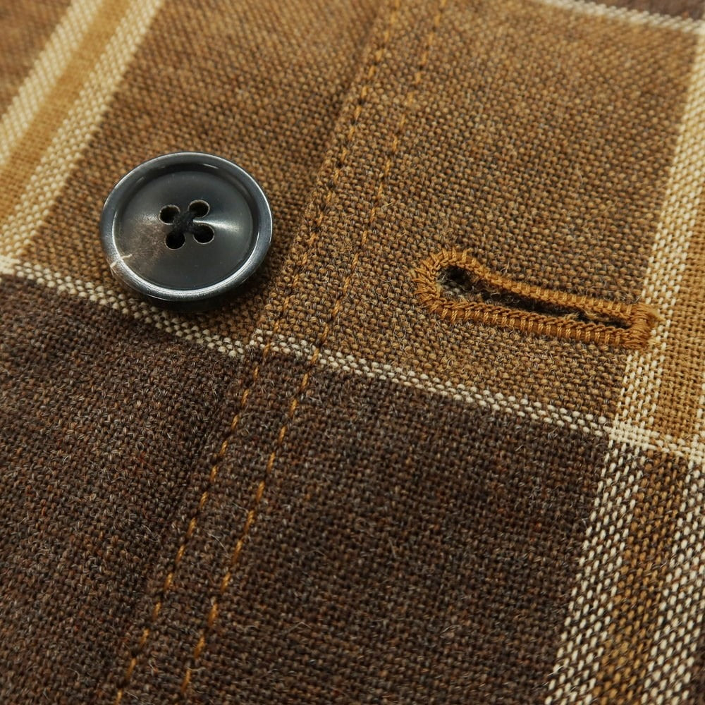 【中古】トゥモローランド TOMORROWLAND ウール チェック カバーオール ブラウンxベージュ【 M 】【 状態ランクA 】【 メンズ 】