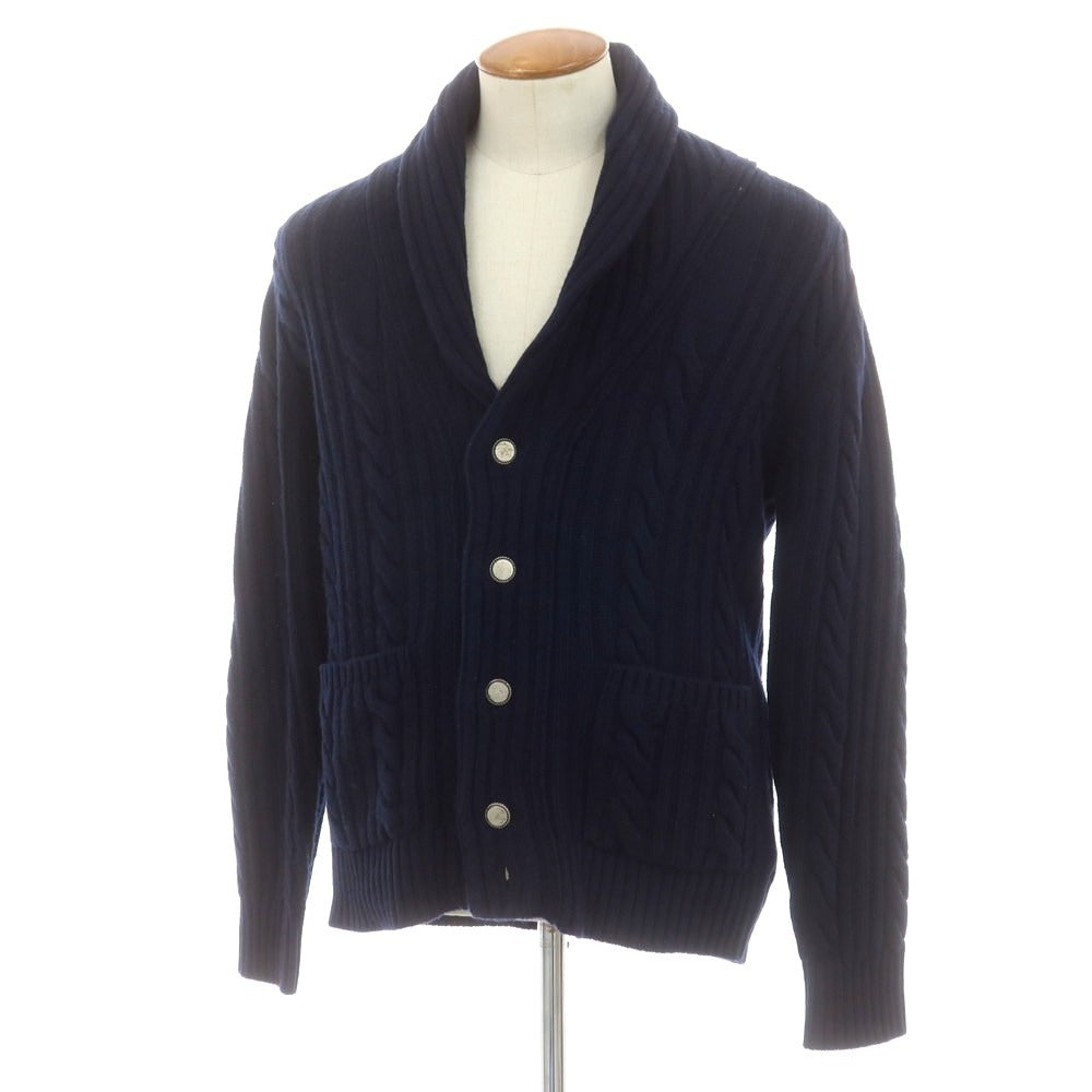 【中古】バフィー BAFY ミドルゲージウール ショールカラーカーディガン ネイビー【 48 】【 状態ランクB 】【 メンズ 】