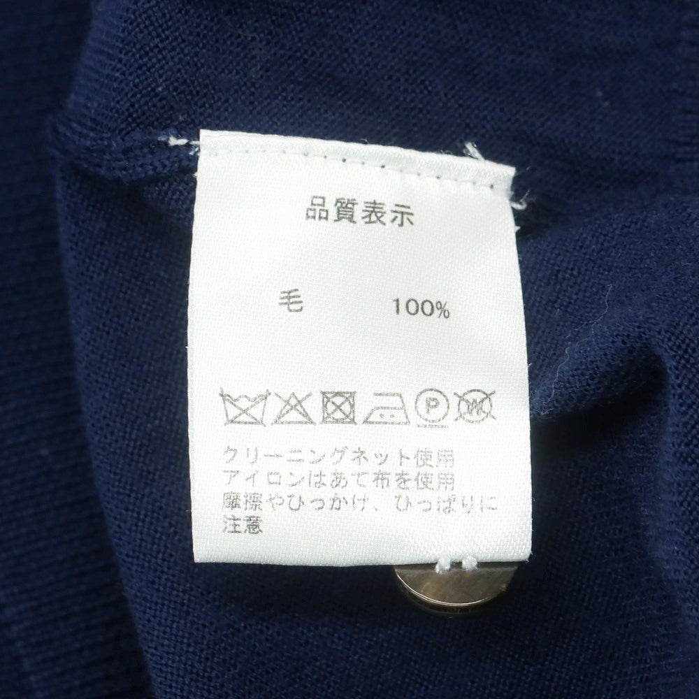 【中古】トゥット TUTTO ハイゲージ ウール 長袖 ポロニット ネイビー【 48 】【 状態ランクB 】【 メンズ 】