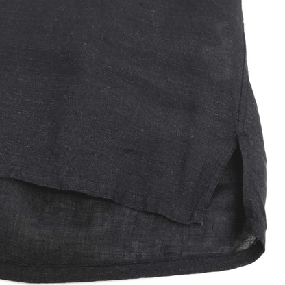 【中古】ランバンコレクション LANVIN COLLECTION リネン プルオーバー 半袖シャツ ブラック【サイズ46】【 状態ランクB 】【 メンズ 】