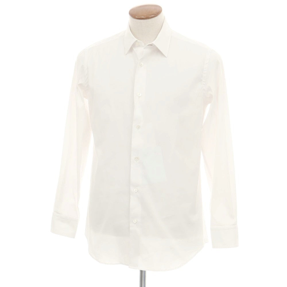 【中古】ポールスミス Paul Smith ストレッチ コットンナイロン レギュラーカラー ドレスシャツ ホワイト【 M 】【 状態ランクC 】【 メンズ 】