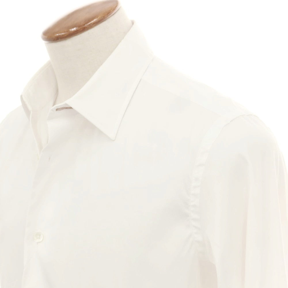 【中古】ポールスミス Paul Smith ストレッチ コットンナイロン レギュラーカラー ドレスシャツ ホワイト【 M 】【 状態ランクC 】【 メンズ 】