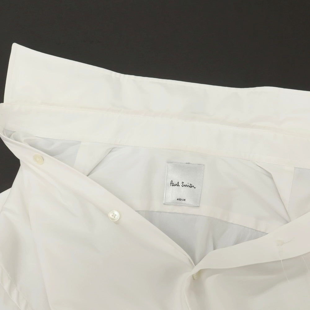 【中古】ポールスミス Paul Smith ストレッチ コットンナイロン レギュラーカラー ドレスシャツ ホワイト【 M 】【 状態ランクC 】【 メンズ 】