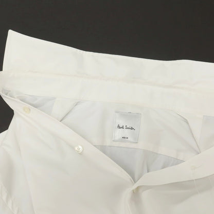 【中古】ポールスミス Paul Smith ストレッチ コットンナイロン レギュラーカラー ドレスシャツ ホワイト【 M 】【 状態ランクC 】【 メンズ 】