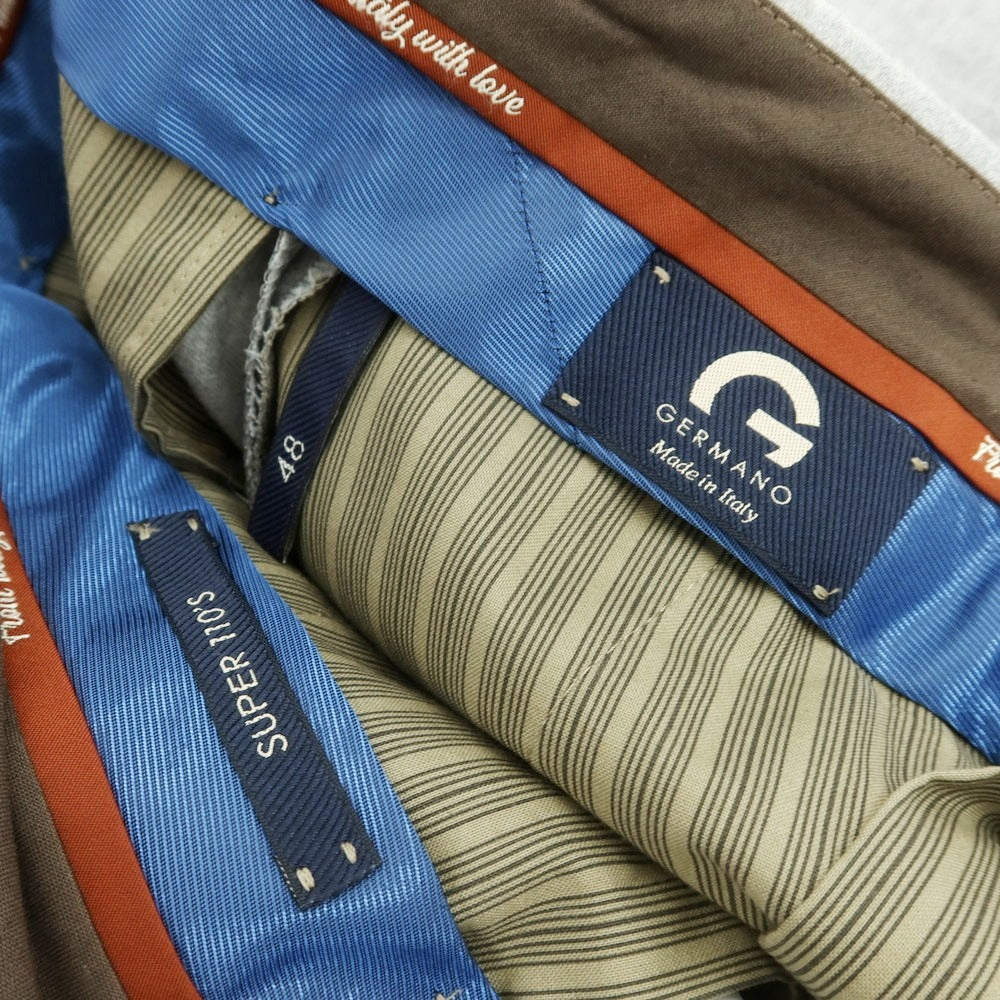 【中古】ジェルマーノ GERMANO CITY SUPER110’S ウール ドレススラックスパンツ ライトグレー【 48 】【 状態ランクB 】【 メンズ 】