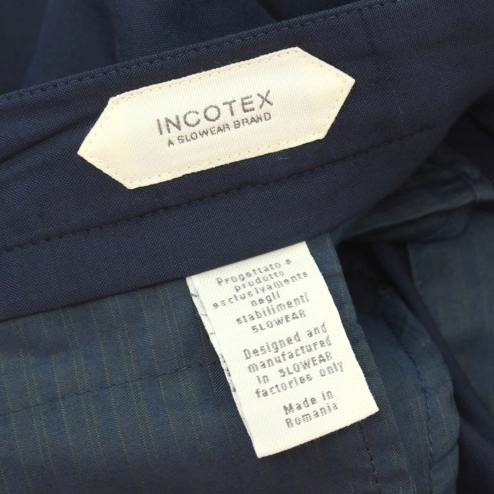 【中古】インコテックス INCOTEX SUPER130’S ウール ドレススラックスパンツ ネイビー【サイズ48】【 状態ランクB 】【 メンズ 】