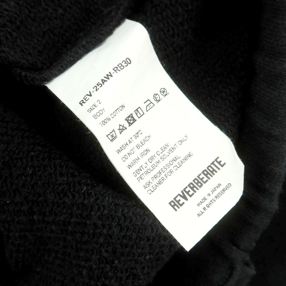 【中古】リバーバレイト REVERBERATE 2025年秋冬 コットン スウェットパンツ ブラック【 2 】【 状態ランクB 】【 メンズ 】