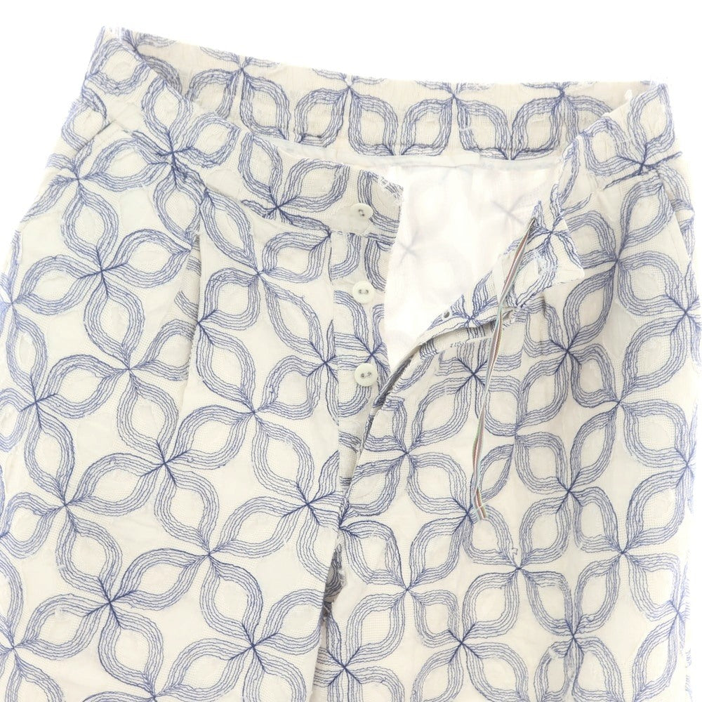 【中古】ピリオドフィーチャーズ PERIOD FEATURES コットン パンツ ホワイトxブルー【 3 】【 状態ランクB 】【 メンズ 】