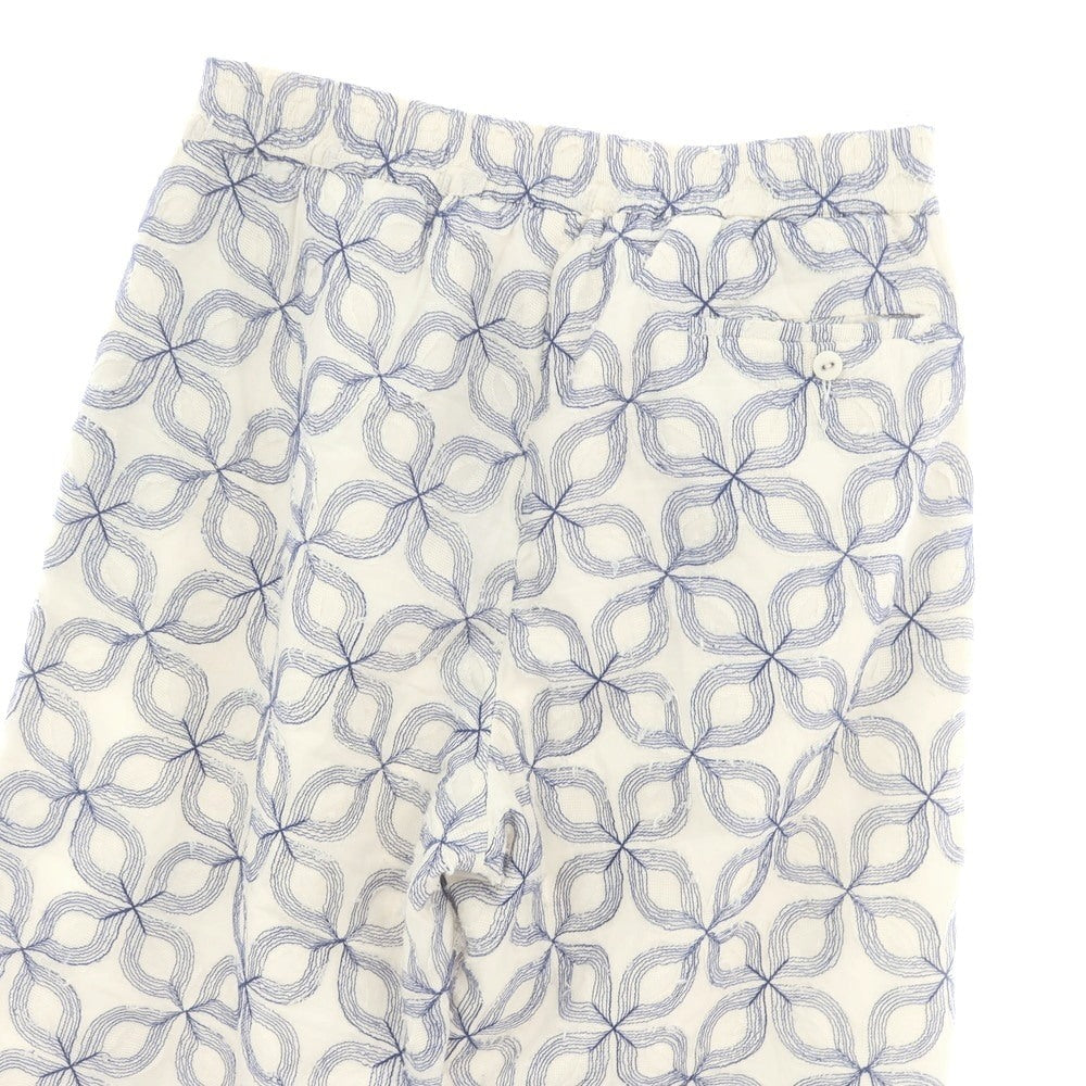 【中古】ピリオドフィーチャーズ PERIOD FEATURES コットン パンツ ホワイトxブルー【 3 】【 状態ランクB 】【 メンズ 】