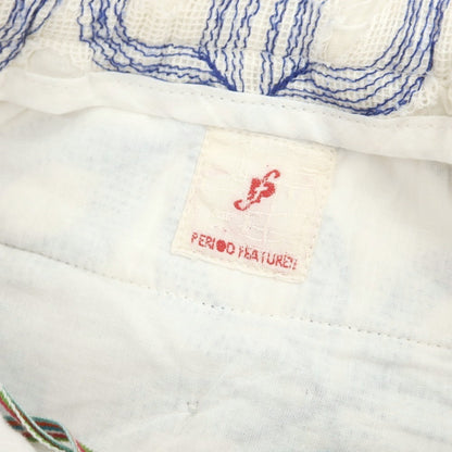 【中古】ピリオドフィーチャーズ PERIOD FEATURES コットン パンツ ホワイトxブルー【 3 】【 状態ランクB 】【 メンズ 】