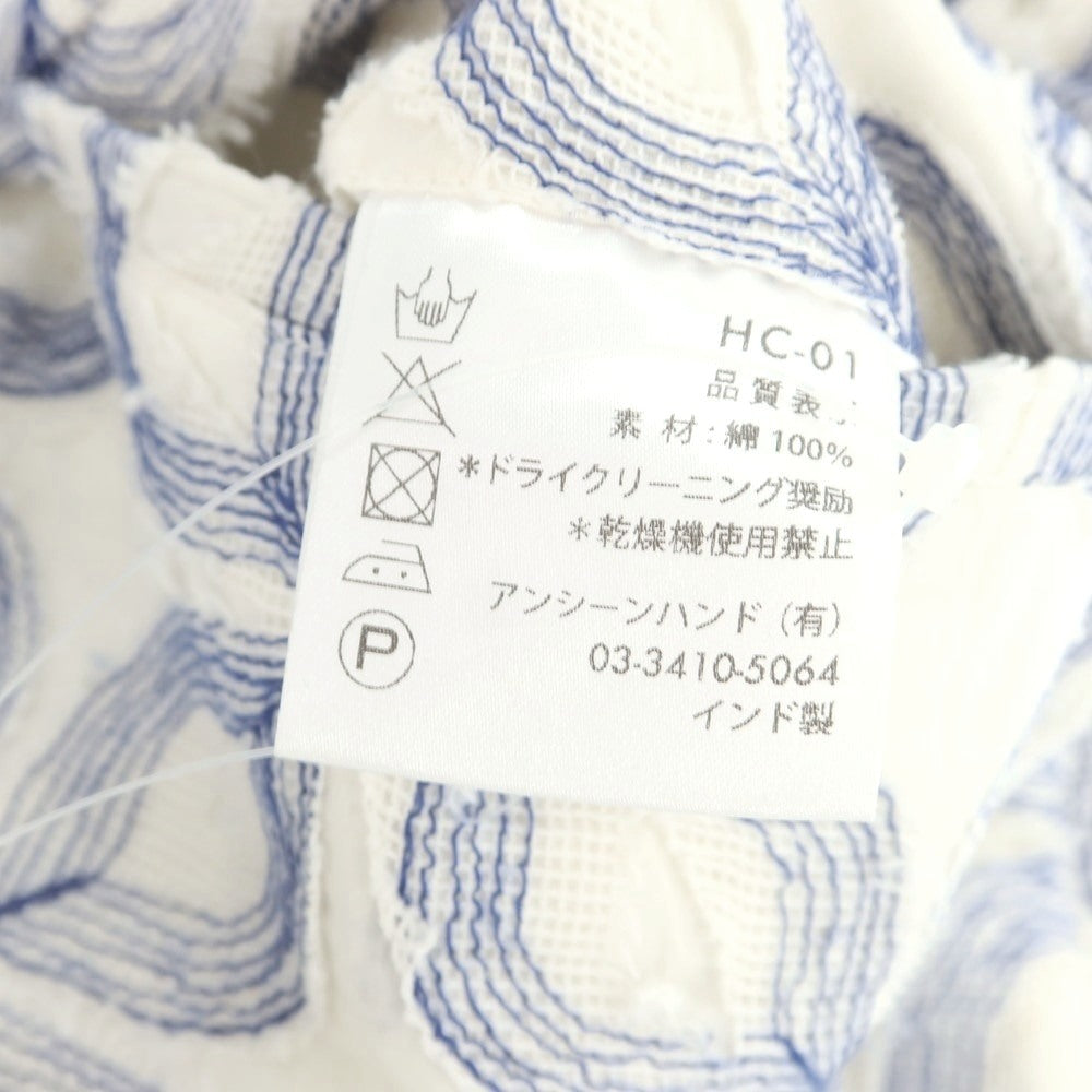 【中古】ピリオドフィーチャーズ PERIOD FEATURES コットン パンツ ホワイトxブルー【 3 】【 状態ランクB 】【 メンズ 】