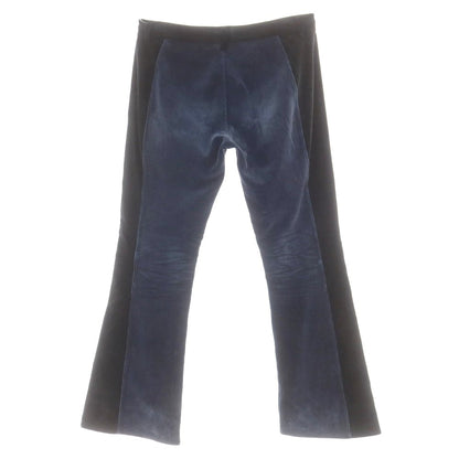 【中古】レノマ renoma コットン 中太畝 フレア コーデュロイパンツ ネイビーxブラック【 3 】【 状態ランクC 】【 メンズ 】