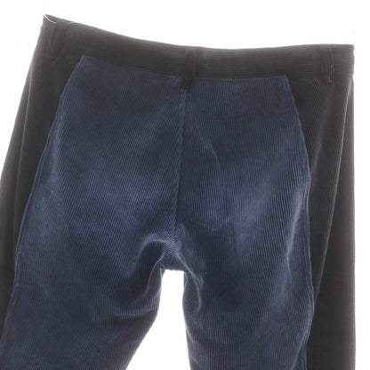 【中古】レノマ renoma コットン 中太畝 フレア コーデュロイパンツ ネイビーxブラック【 3 】【 状態ランクC 】【 メンズ 】