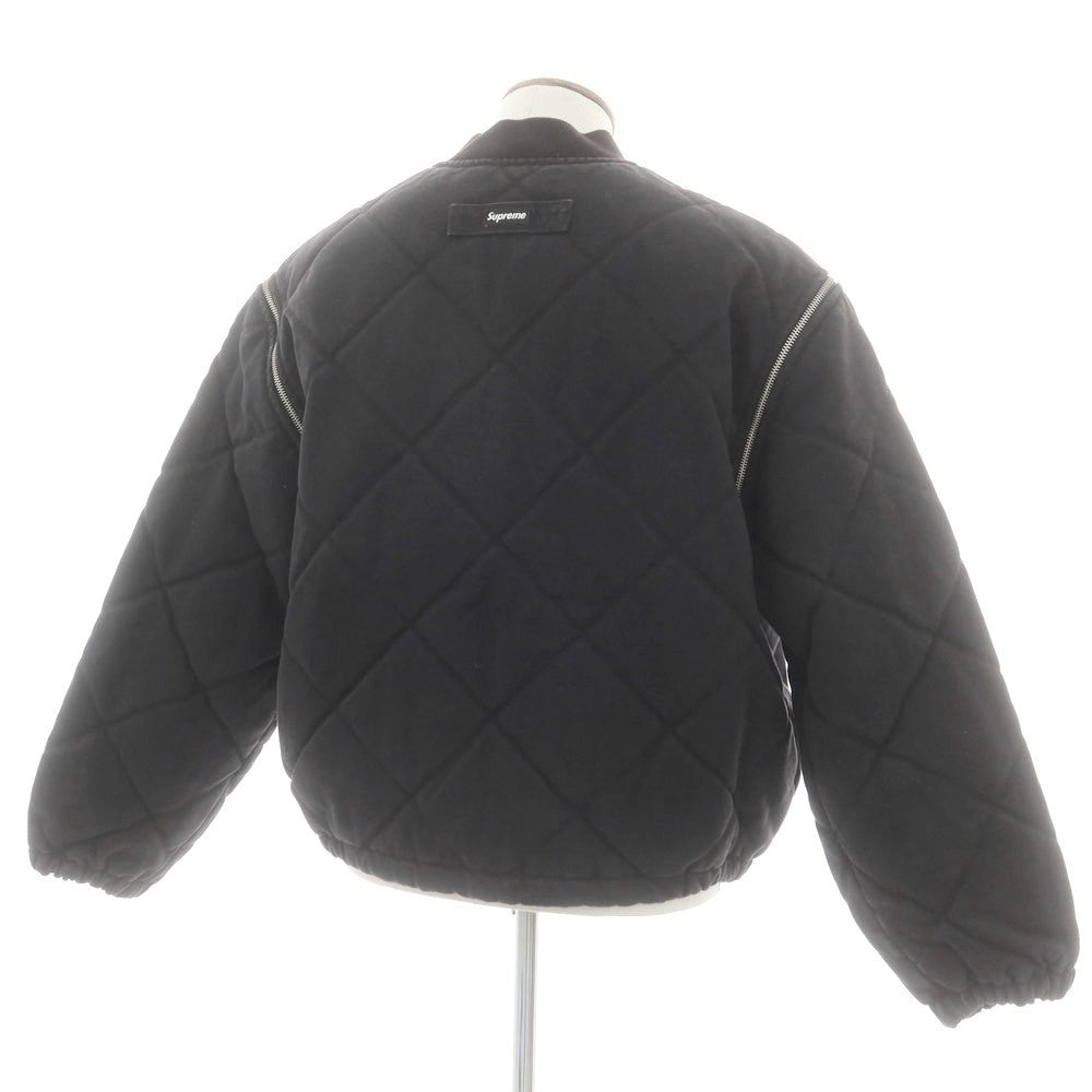 【中古】シュプリーム Supreme 2025年秋冬 Zip-Off Sleeve Quilted Bomber Jacket 中綿ブルゾン ブラック【 M 】【 状態ランクA 】【 メンズ 】